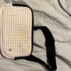 Stylish Cream and Black Fanny pack bag